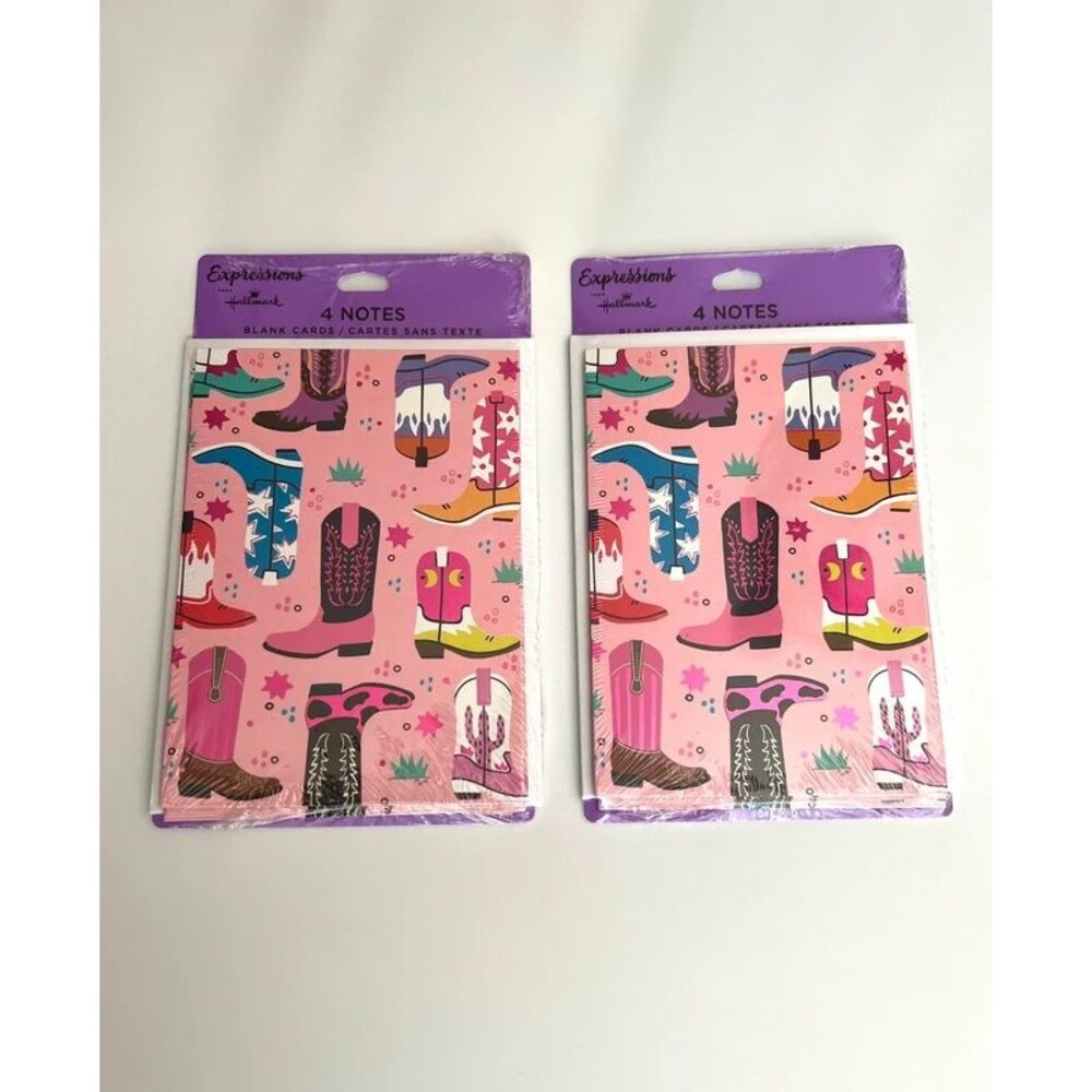 Hallmark Expressions Cowgirl Boots Western (8) Note Cards and Envelopes - Picture 1 of 3
